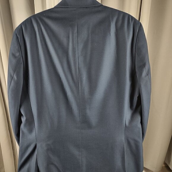 Calvin Klein Men's Navy Blue Multi Pocket Button Up Blazer Jacket Size 44R - Picture 4 of 13
